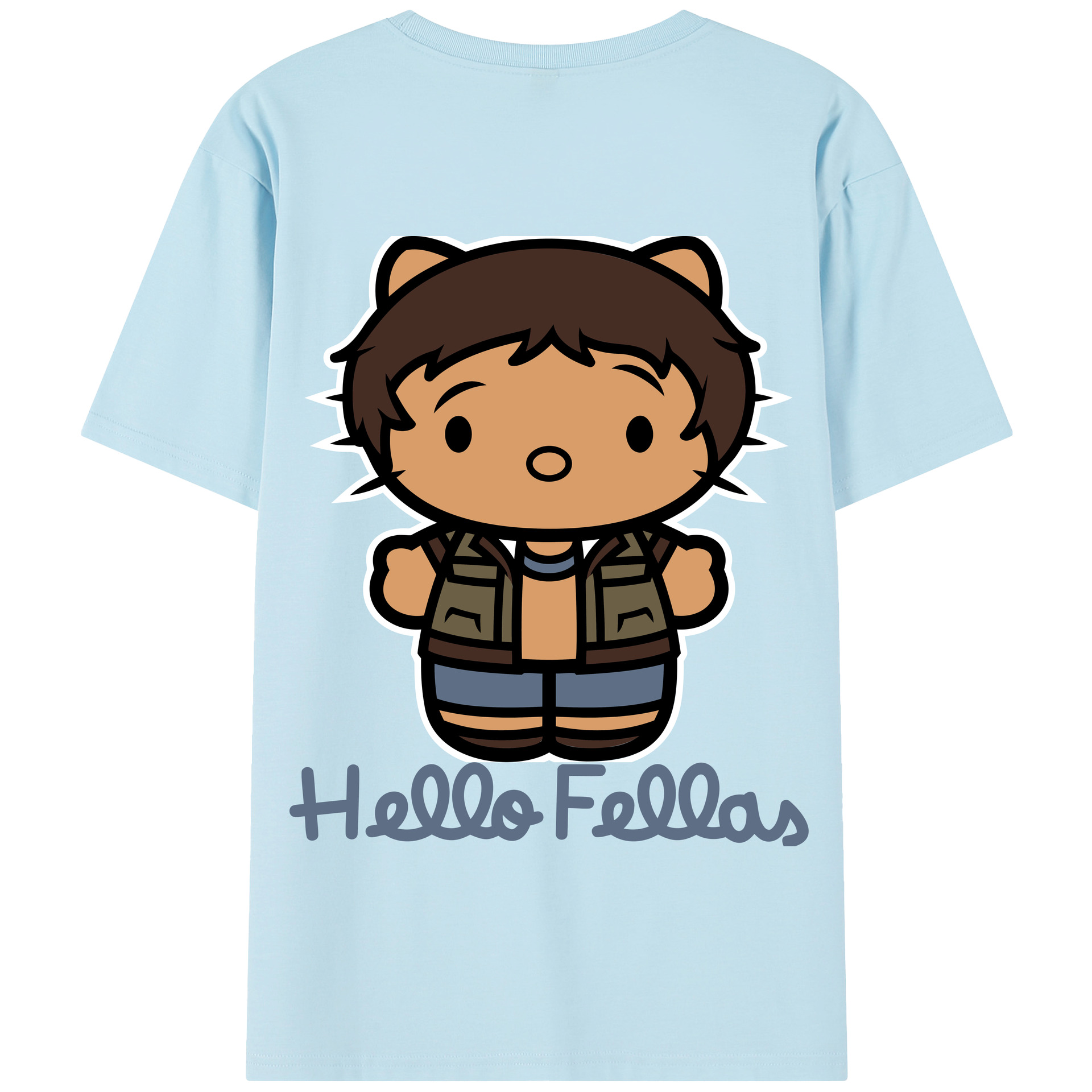（画像用） Hello Kitty ハローキティ 綿100％半袖Tシャツ（背面プリント）